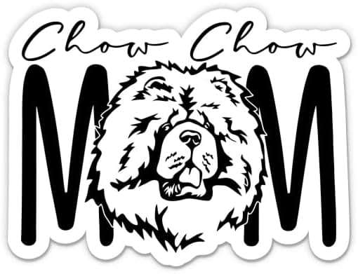 Chow Chow Mom Sticker - 3" Laptop Sticker - Waterproof Vinyl for Car, Phone, Water Bottle - Chow Chow Dog Decal - Image 1