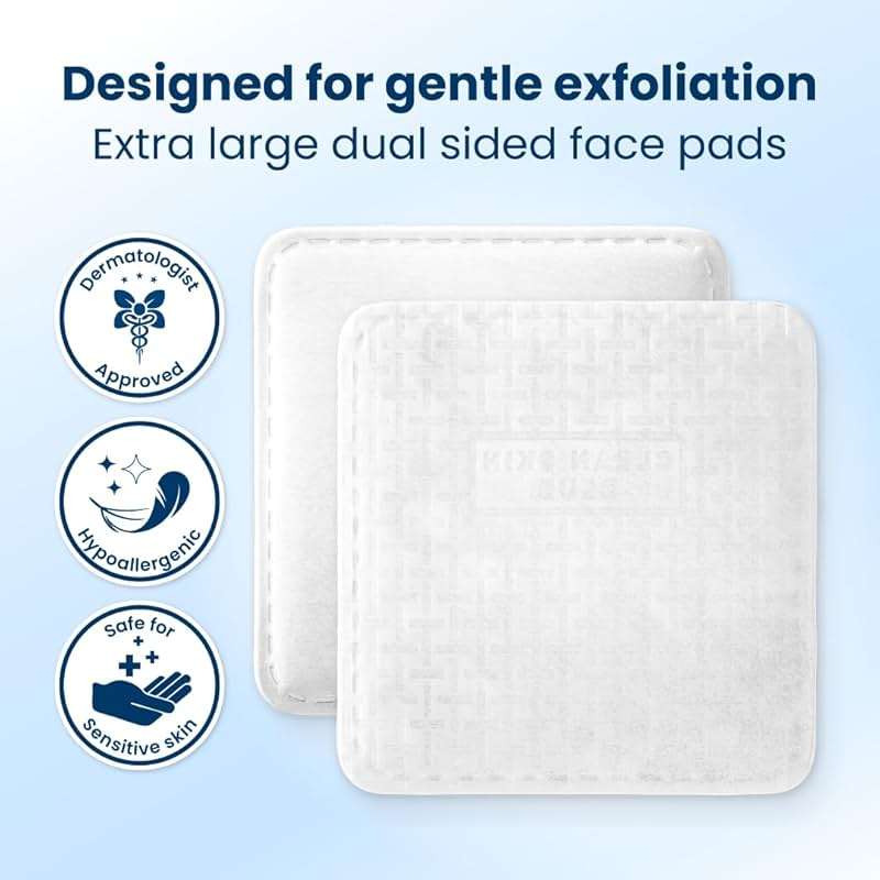 Clean Skin Club Clean² Pads 2.0 [NEW & Improved Edges] Guaranteed Not to Shed & Tear Face Pads, Unique Triple Layers, Textured & Ultra Soft Side, Organic Disposable Cotton, Pair with Makeup Remover - Image 3