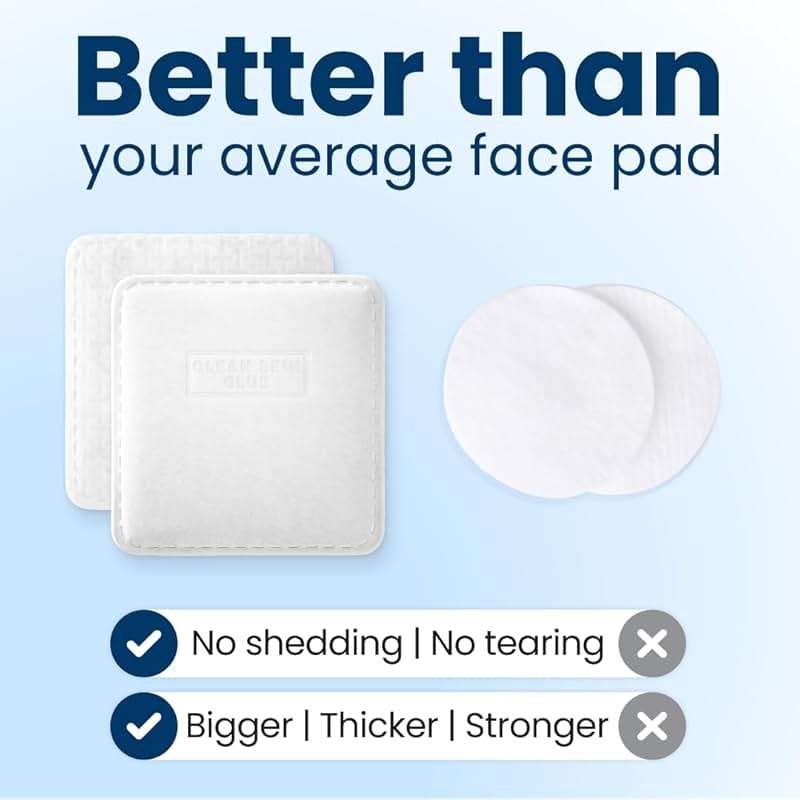 Clean Skin Club Clean² Pads 2.0 [NEW & Improved Edges] Guaranteed Not to Shed & Tear Face Pads, Unique Triple Layers, Textured & Ultra Soft Side, Organic Disposable Cotton, Pair with Makeup Remover - Image 7