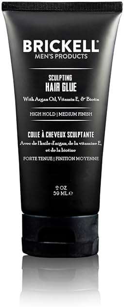 Brickell Men's Hair Styling Sculpting Hair Glue For Men, All Day Lasting Hold for Sculpting and Shaping Hair, With Argan Oil, Vitamin E, and Aloe, 2 Ounce, Scented - Image 2