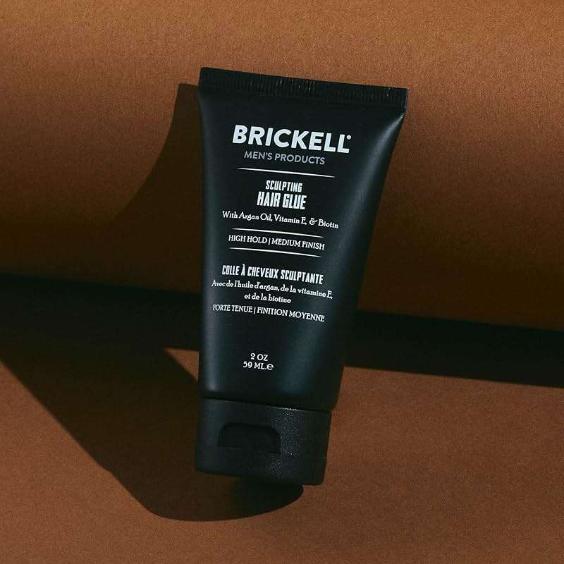 Brickell Men's Hair Styling Sculpting Hair Glue For Men, All Day Lasting Hold for Sculpting and Shaping Hair, With Argan Oil, Vitamin E, and Aloe, 2 Ounce, Scented - Image 5
