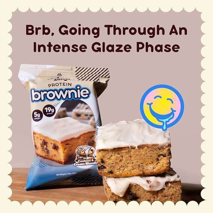 Prime Bites High Protein Brownie (12 Per Box, Variety Pack) - 19g of Protein, 5g of Collagen, Gluten Free, Low Sugar Treat, Delicious Protein Snack - Image 6