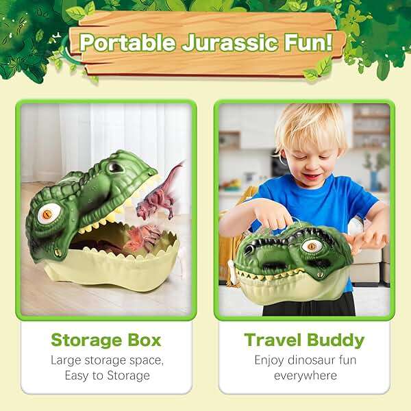 RISUNTOY Dinosaur Toys for Kids 3-5,45PCS Realistic Jurassic Dinosaurs Figures with Eggs&Trees&Fence Playset to Create a Dino World,Educational Figures, Great Gift for Toddler Boys & Girls - Image 6