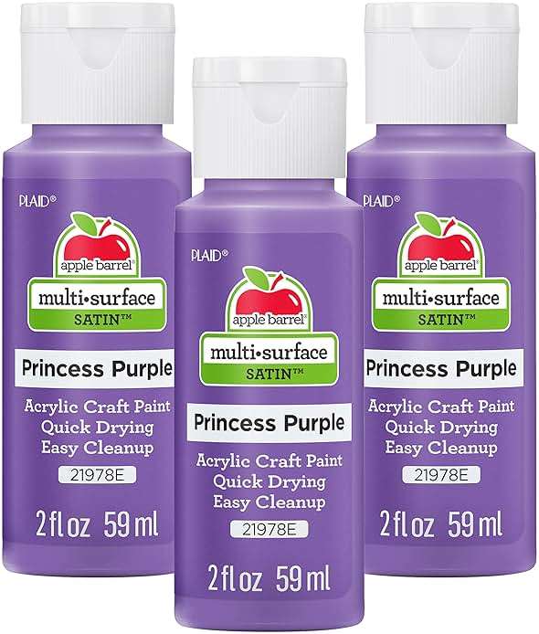Apple Barrel Acrylic Paint, Princess Purple (Pack of 3) 2 oz, 21978EA- (Pack of 3) - Image 1