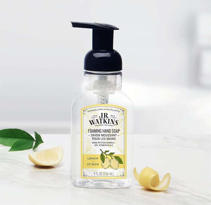 J.R. Watkins Foaming Hand Soap with Pump Dispenser, Moisturizing Foam Hand Wash, Alcohol-Free, Cruelty-Free, Citron, 9 fl oz, 3 Pack - Image 5