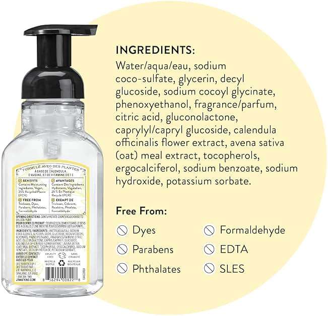 J.R. Watkins Foaming Hand Soap with Pump Dispenser, Moisturizing Foam Hand Wash, Alcohol-Free, Cruelty-Free, Citron, 9 fl oz, 3 Pack - Image 6