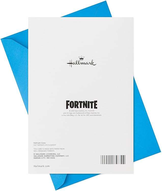Hallmark Fortnite Birthday Card for Kids with Decal (Peely) - Image 7