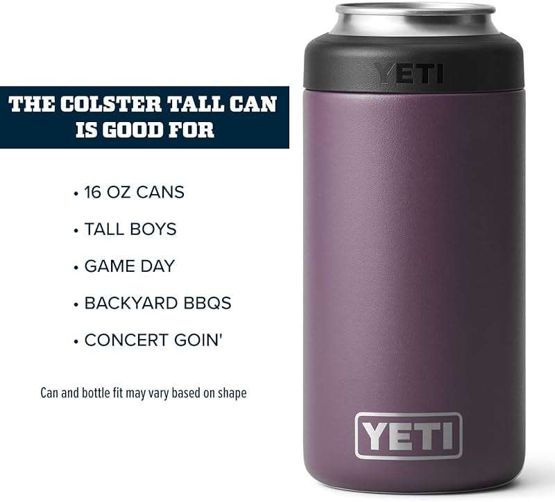 YETI Rambler 16 oz. Colster Tall Can Insulator for Tallboys & 16 oz. Cans, Nordic Purple - Image 4