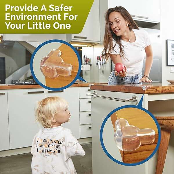 Corner Protectors for Baby (12 Pack) - Patented - New & Improved Edge Protector for Baby – Transparent Corner Protectors - Baby Safety Products to Baby Proof Corners and Edges - Image 4