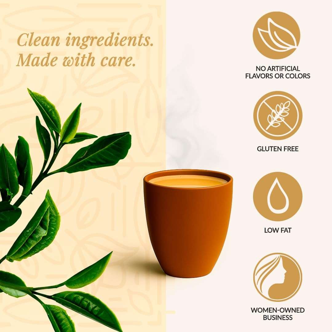 Bagan of Aarna Instant Masala Chai, Tea Powder Mix, Spiced Tea, All Natural Chai Tea, Authentic Chai Mix, Masala Spiced Chai Powder With Natural Flavour, Makes 10 Cups (Masala Sweetened) - Image 4