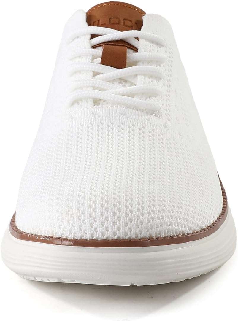 VILOCY Men's Casual Dress Sneakers Lace-Up Oxfords Business Mesh Breathable Walking Shoes Tennis Comfortable - Image 4