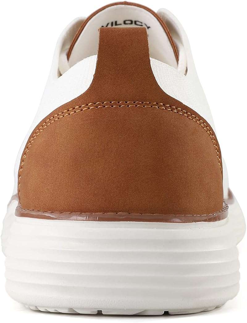 VILOCY Men's Casual Dress Sneakers Lace-Up Oxfords Business Mesh Breathable Walking Shoes Tennis Comfortable - Image 5