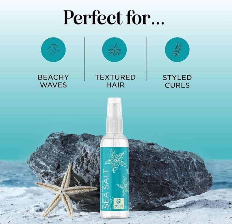 Volumizing Sea Salt Spray for Hair - Texturizing Beach Waves Spray & Hair Mist Curl Activator - Non Sticky Styling Beach Hair Spray for Men and Women with Nourishing Sea Kelp Extract and Argan Oil 8oz - Image 6