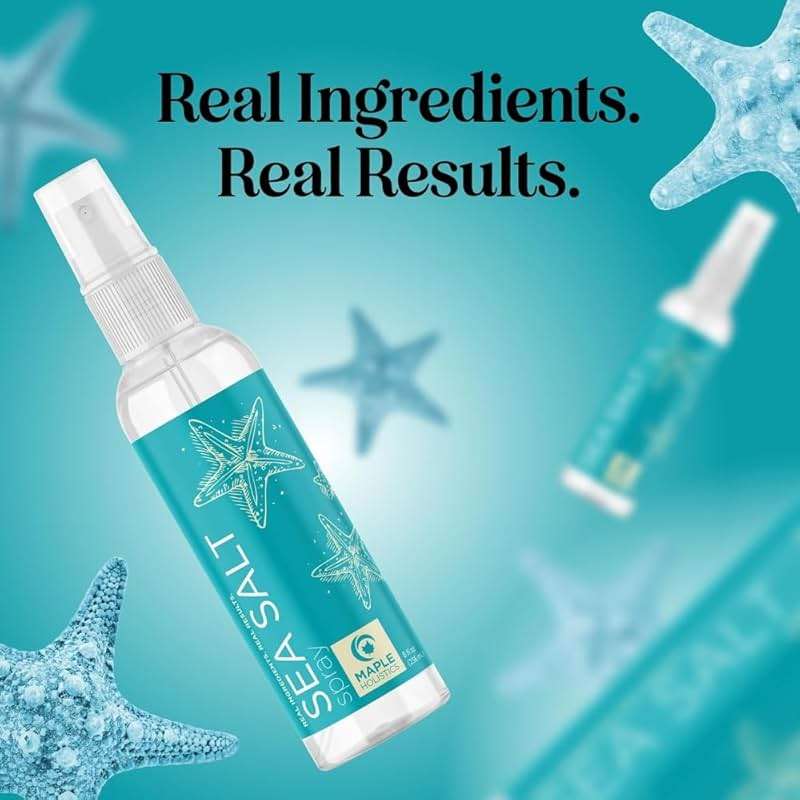 Volumizing Sea Salt Spray for Hair - Texturizing Beach Waves Spray & Hair Mist Curl Activator - Non Sticky Styling Beach Hair Spray for Men and Women with Nourishing Sea Kelp Extract and Argan Oil 8oz - Image 9
