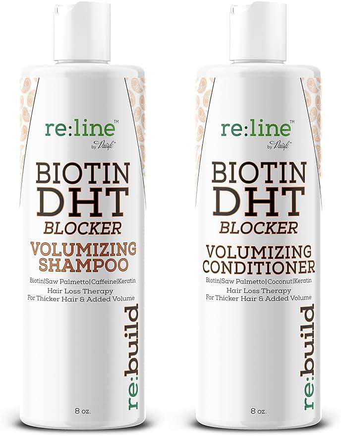 NATURAL Volumizing Shampoo and Conditioner for Hair Growth - DHT Blocking Formula with Biotin for Thinning Hair and Hair Loss Prevention for Men & Women - Image 1