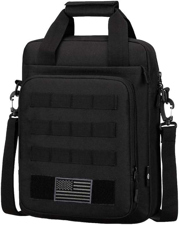 ZHIERNA Tactical Messenger Bag, Tactical Briefcase Laptop Bag Heavy Duty MOLLE Shoulder Pack Handbag for Men(Patch Included) - Image 1