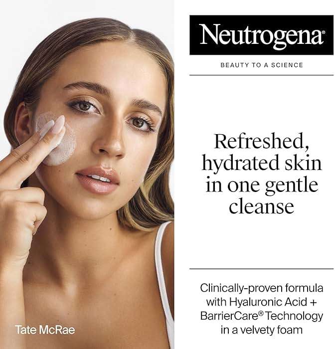 Neutrogena Hydro Boost Hydrating Gel Cleanser, Daily Face Wash for Sensitive Skin, Gentle Foaming Facial Cleanser, Noncomedogenic, Alcohol- and Fragrance-Free Hyaluronic Acid, 7.8 fl oz - Image 3