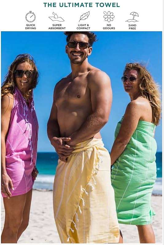 PADISHAHHOME Beach Towels Oversized 39x71 | Turkish Beach Towel | Quick Dry, Sand Free, Soft, Absorbent, Lightweight, Compact Travel Towel | Large Pool Towels | Turkish Bath Towels Set of 6 - Image 3