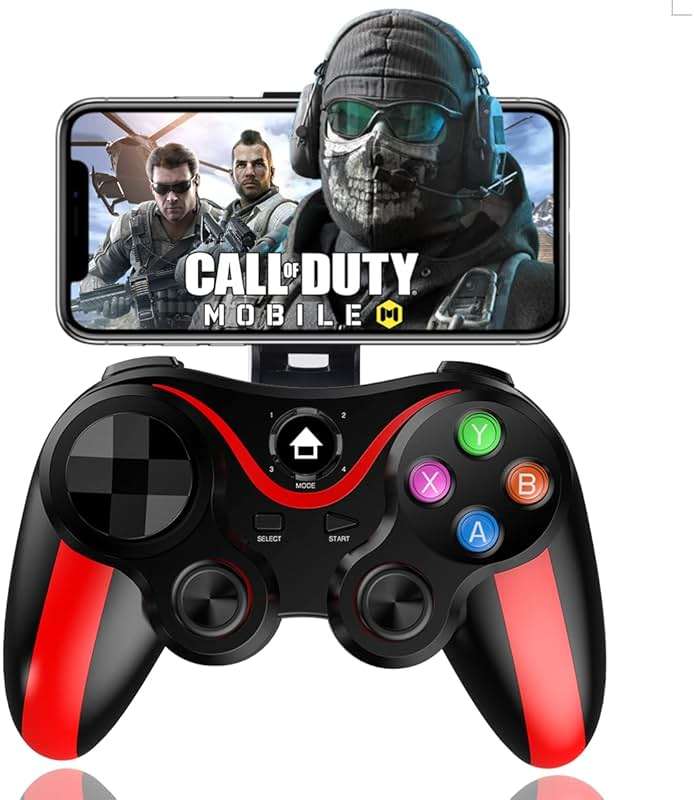 arVin Mobile Game Controller for iPhone & Android with Phone Holder, Bluetooth Gamepad Joystick for iPhone 15/14/13/12/11, iOS, iPad, Samsung Galaxy S23/S22/S21 Ultra, One Plus, Tablet, Call of Duty - Image 1