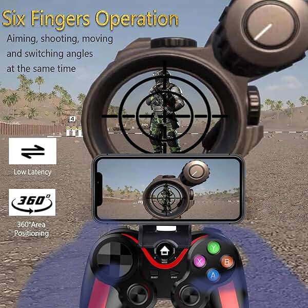 arVin Mobile Game Controller for iPhone & Android with Phone Holder, Bluetooth Gamepad Joystick for iPhone 15/14/13/12/11, iOS, iPad, Samsung Galaxy S23/S22/S21 Ultra, One Plus, Tablet, Call of Duty - Image 6