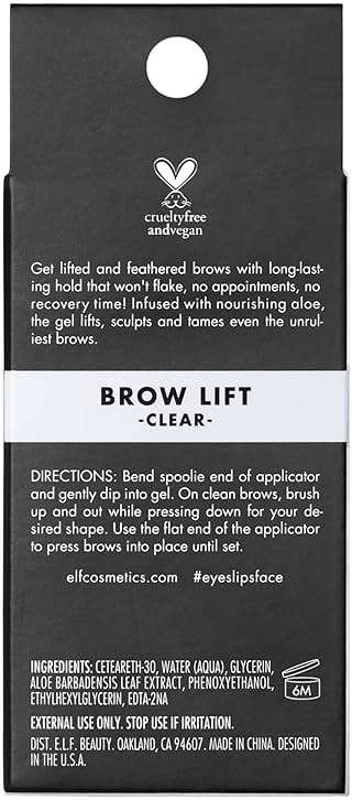 e.l.f. Brow Lift, Clear Eyebrow Shaping Wax For Holding Brows In Place, Creates A Fluffy Feathered Look, Vegan & Cruelty-Free, Clear - Image 7