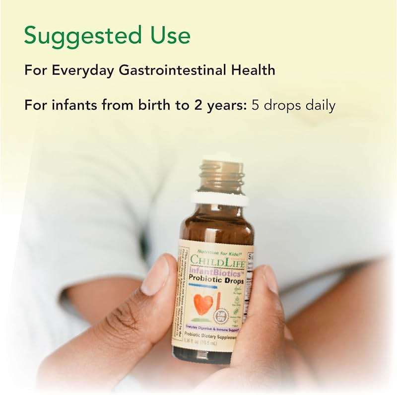 CHILDLIFE ESSENTIALS InfantBiotics - Baby Probiotic Drops, Infant & Toddler Probiotic, Baby Constipation Relief, Gas Drops for Newborns, Gastrointestinal Health, Vegan, Non-GMO - 0.36 Fl Oz - Image 7