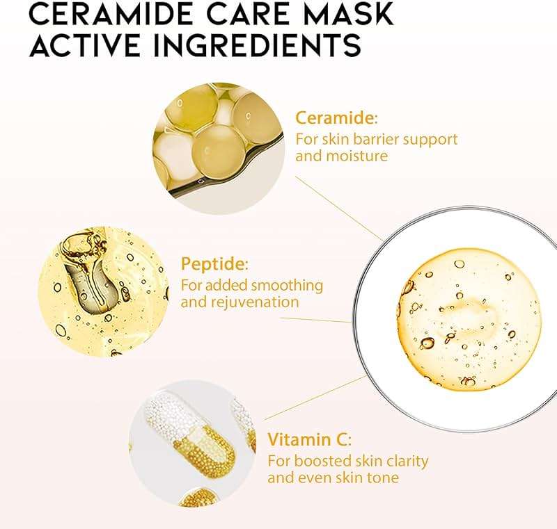 #OOTD Hydrating Soothing Sheet Masks Gift Set, Korean Vegan Facial Masks for Dry Sensitive Skin, Calming & Nourishing with Collagen, Ceramide, Cica (30-Count) - Image 6