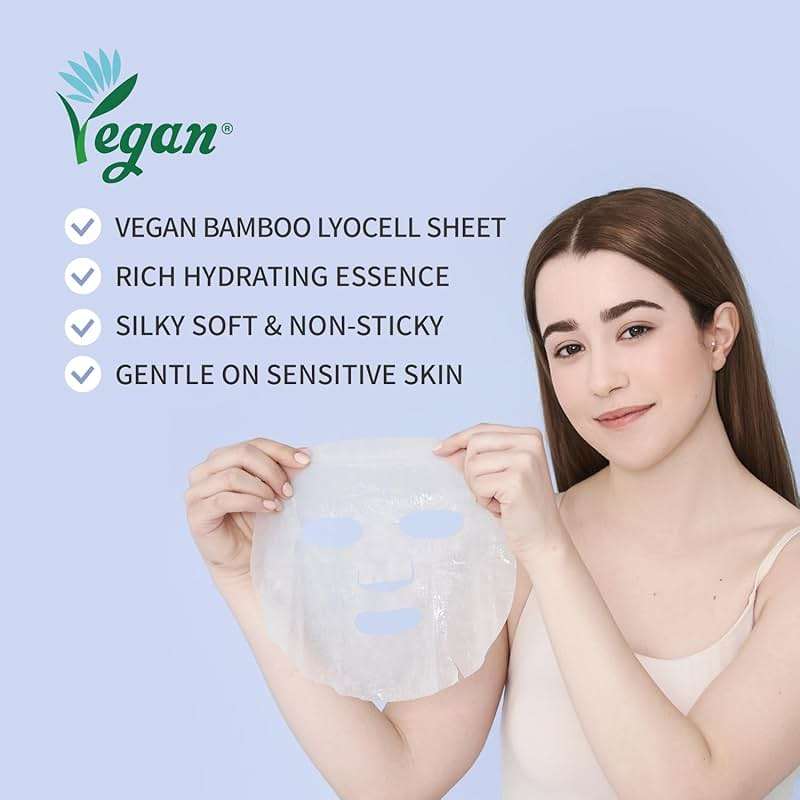 #OOTD Hydrating Soothing Sheet Masks Gift Set, Korean Vegan Facial Masks for Dry Sensitive Skin, Calming & Nourishing with Collagen, Ceramide, Cica (30-Count) - Image 8