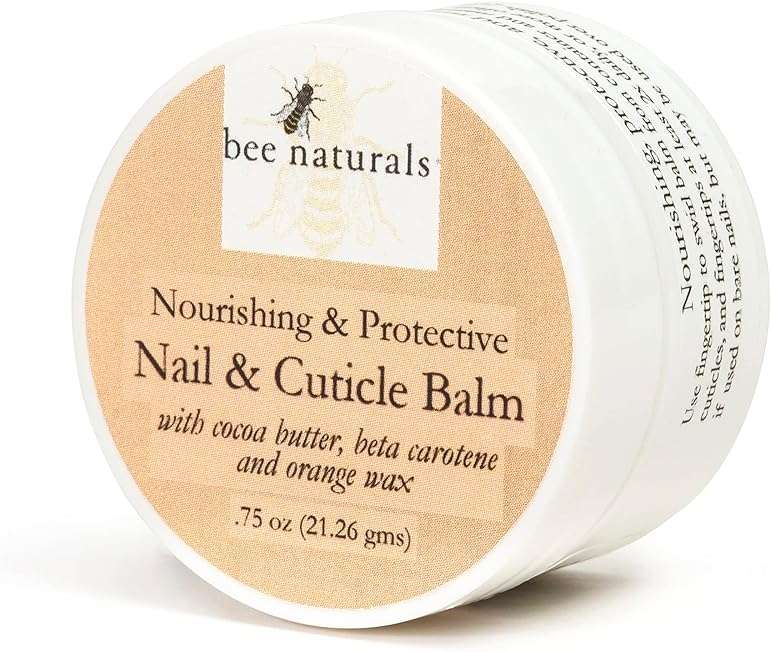 Bee Naturals Nail & Cuticle Balm - Cocoa Butter & Beta Carotene Blend for Strong, Smooth Nails - luscious natural tangerine fragance Shea Butter & Beeswax Cruelty-Free Nail Care - Image 4