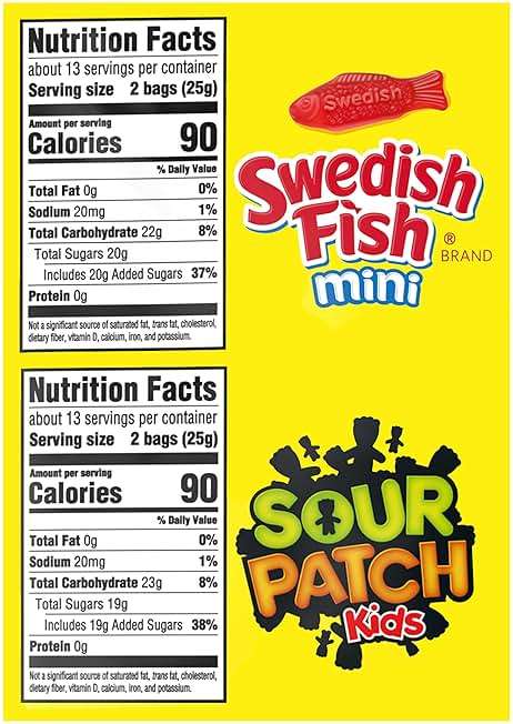 SOUR PATCH KIDS and SWEDISH FISH Mini Soft & Chewy Easter Candy Variety Pack, Bulk Candy, 50 Snack Packs - Image 2