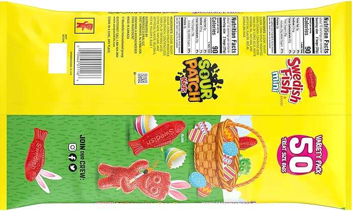 SOUR PATCH KIDS and SWEDISH FISH Mini Soft & Chewy Easter Candy Variety Pack, Bulk Candy, 50 Snack Packs - Image 14
