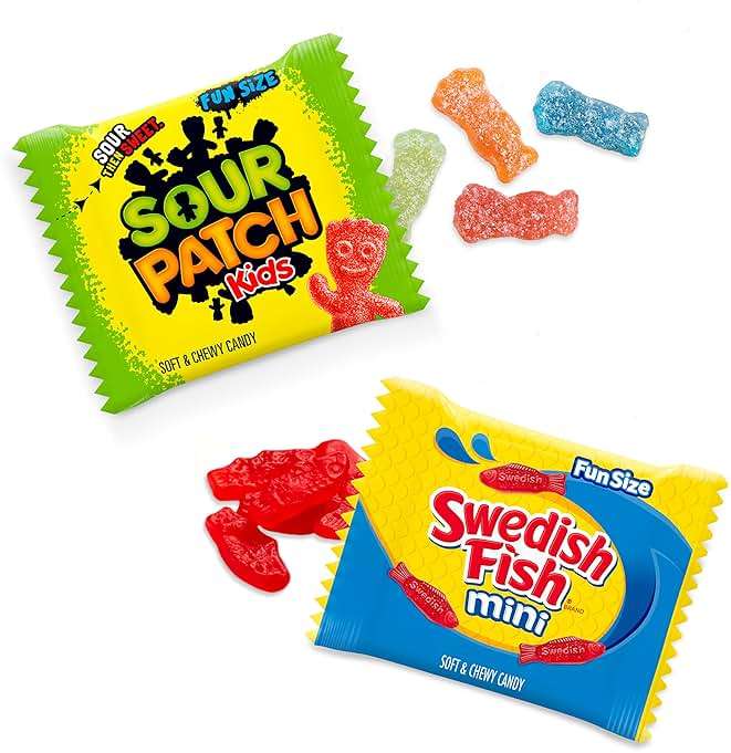 SOUR PATCH KIDS and SWEDISH FISH Mini Soft & Chewy Easter Candy Variety Pack, Bulk Candy, 50 Snack Packs - Image 4