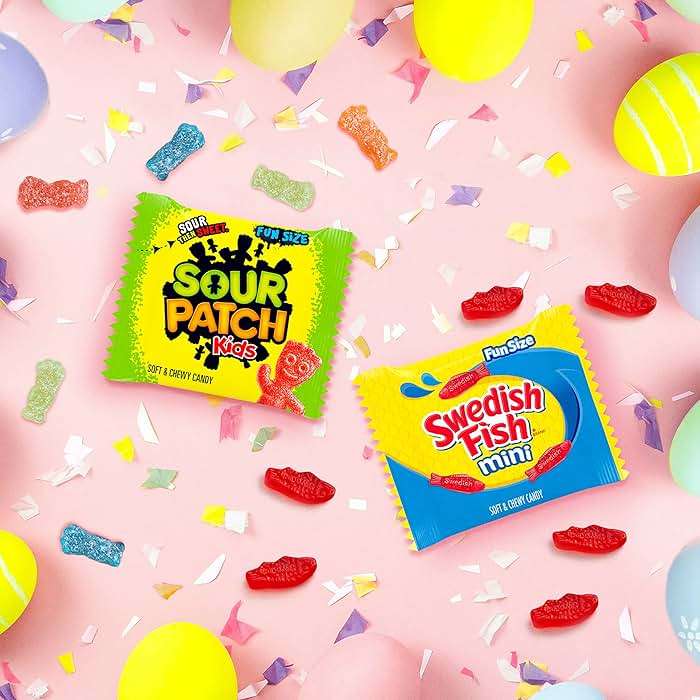 SOUR PATCH KIDS and SWEDISH FISH Mini Soft & Chewy Easter Candy Variety Pack, Bulk Candy, 50 Snack Packs - Image 7