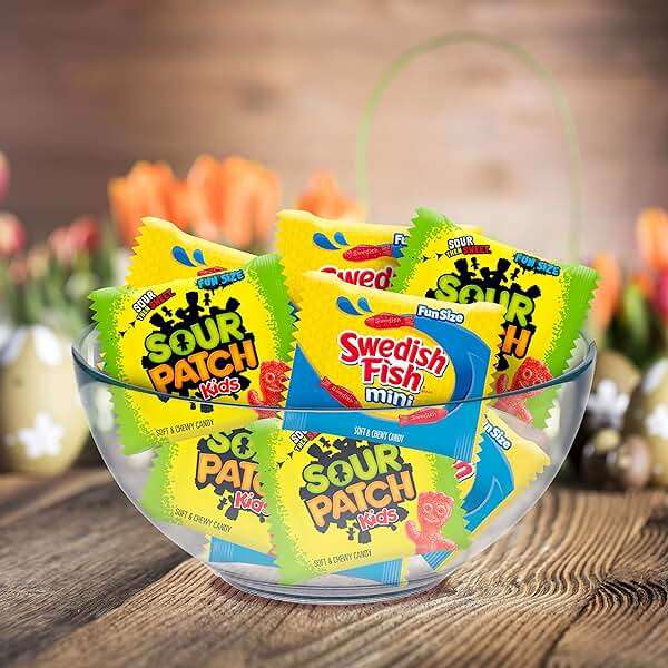 SOUR PATCH KIDS and SWEDISH FISH Mini Soft & Chewy Easter Candy Variety Pack, Bulk Candy, 50 Snack Packs - Image 9