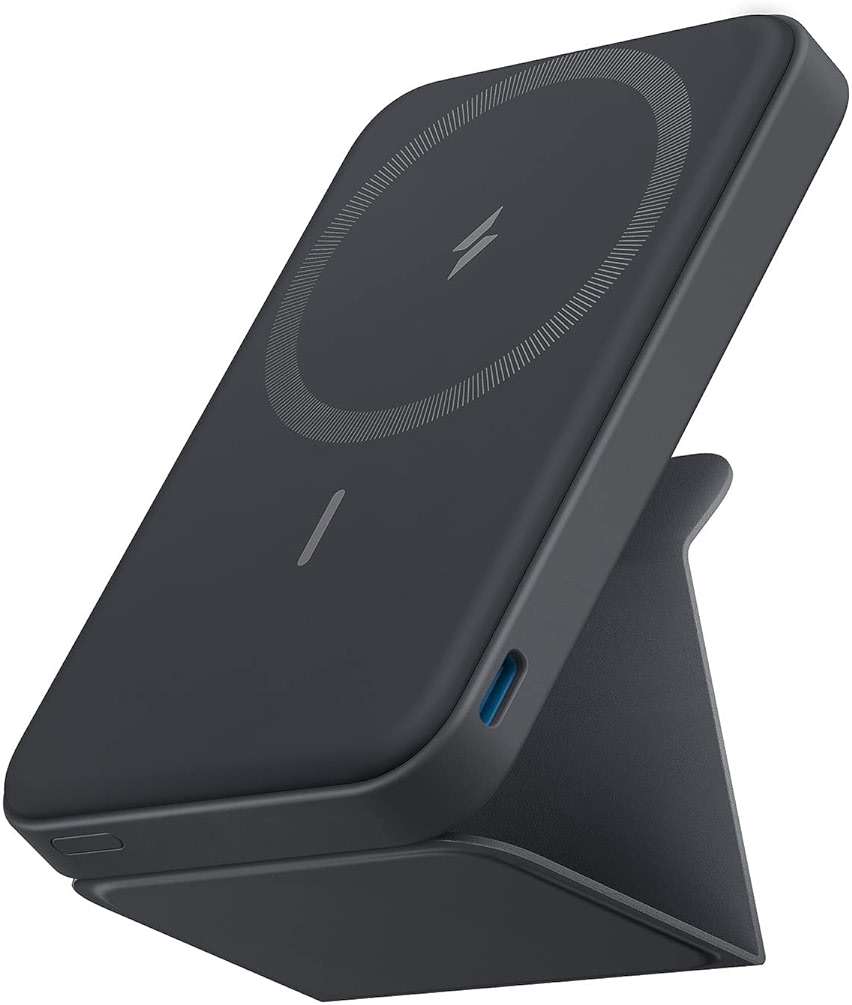 Anker 622 Magnetic Battery (MagGo), 5,000mAh Foldable Magnetic Wireless Portable Charger with Stand and USB-C Port (On the Side), Magsafe-Compatible for iPhone 16/15/14/13 Series - Image 1