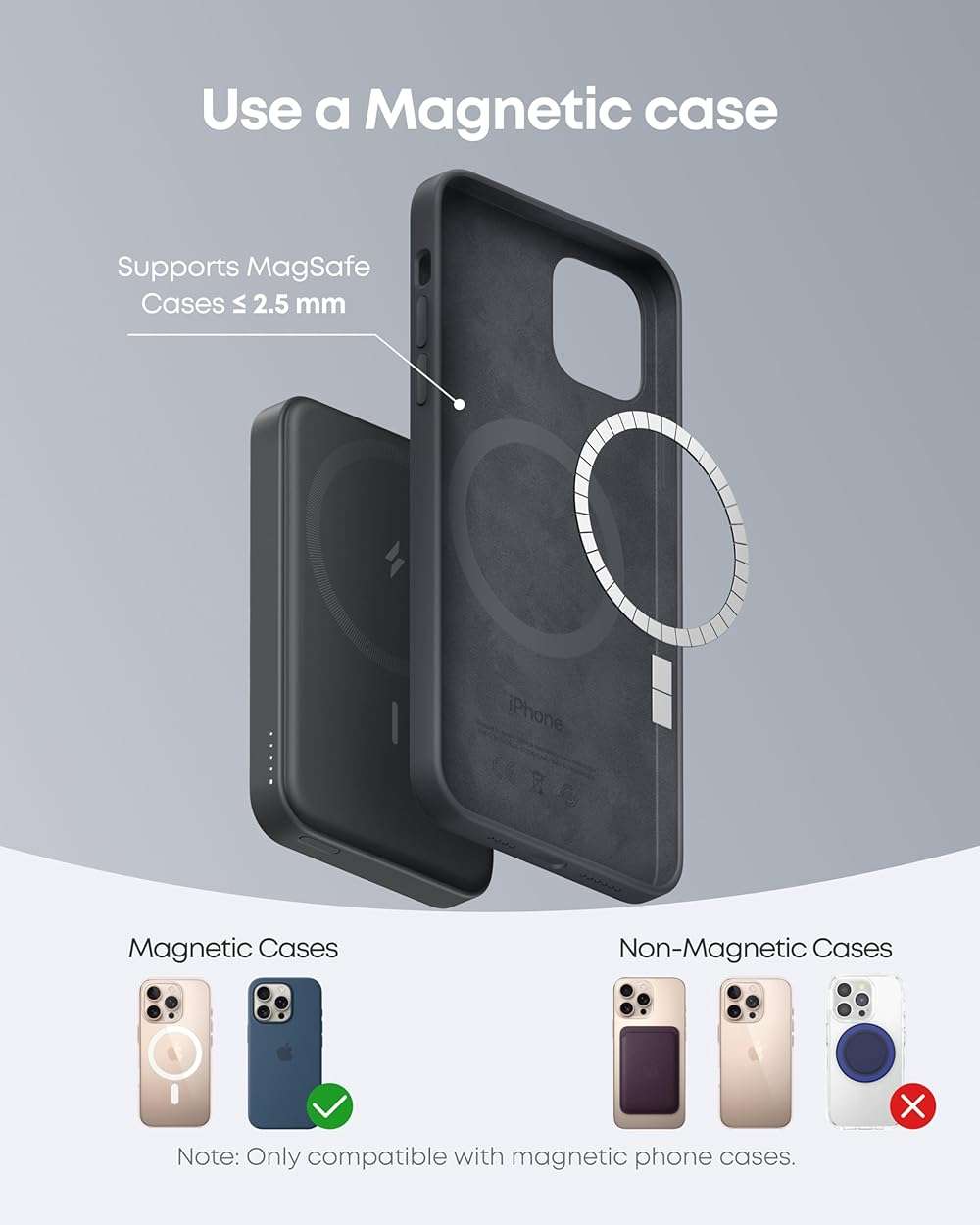 Anker 622 Magnetic Battery (MagGo), 5,000mAh Foldable Magnetic Wireless Portable Charger with Stand and USB-C Port (On the Side), Magsafe-Compatible for iPhone 16/15/14/13 Series - Image 6