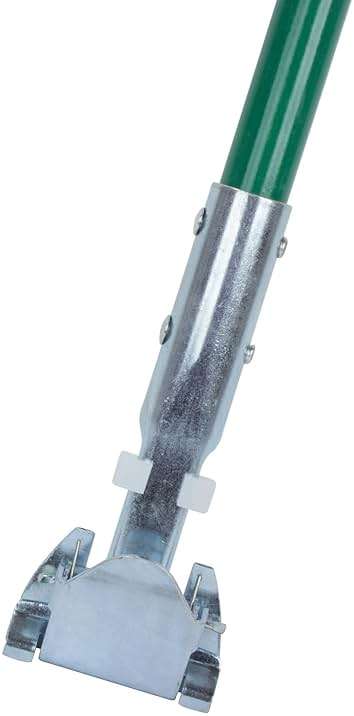 SPARTA 60" Fiberglass Dust Mop Replacement Handle with Clip-On Jaw Clamp Connector, Sliding Locking Collar, Commercial Floor Cleaning, Green (Pack of 12) - Image 1