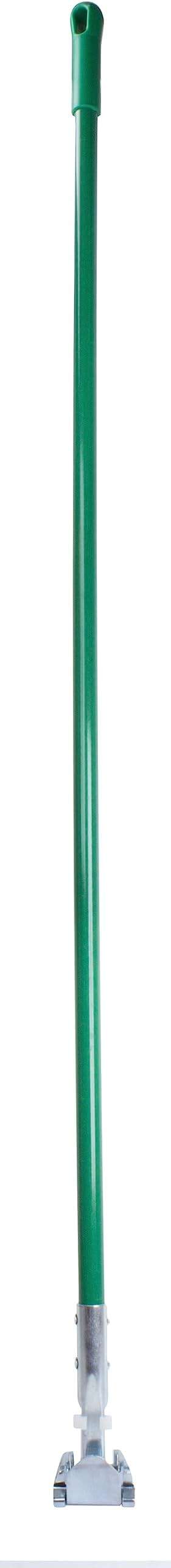 SPARTA 60" Fiberglass Dust Mop Replacement Handle with Clip-On Jaw Clamp Connector, Sliding Locking Collar, Commercial Floor Cleaning, Green (Pack of 12) - Image 2