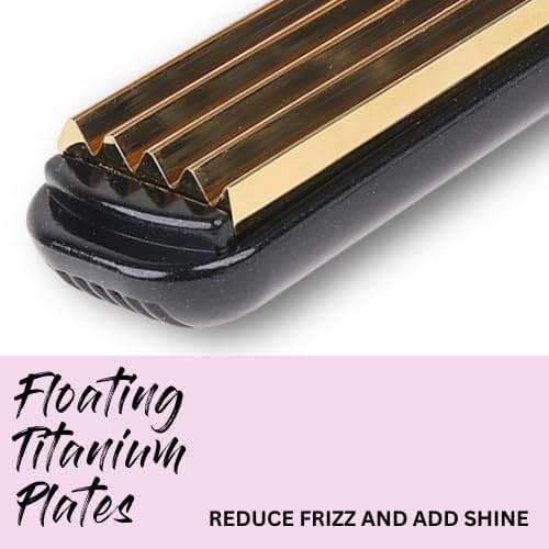 Aria Beauty Titanium Texturing Crimper - Hair Crimper Iron for 90's Inspired Volume and Shine - Crimping Tool with Adjustable Heat up to 450 F - 1 pc - Image 6