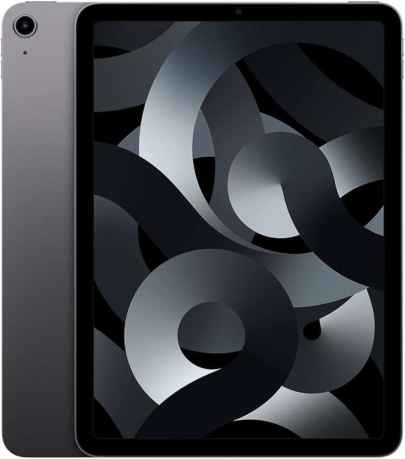 Apple Early 2022 iPad Air 5th Gen, 10.9-inch, Wi-Fi, 64GB, Space Gray (Renewed) - Image 1