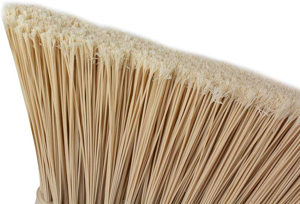 SPARTA Plastic Broom Head, Angled, Flagged for Small Debris Indoor, Outdoor, Home, Restaurant, Lobby, Office, 12 Inches, Tan - Image 4