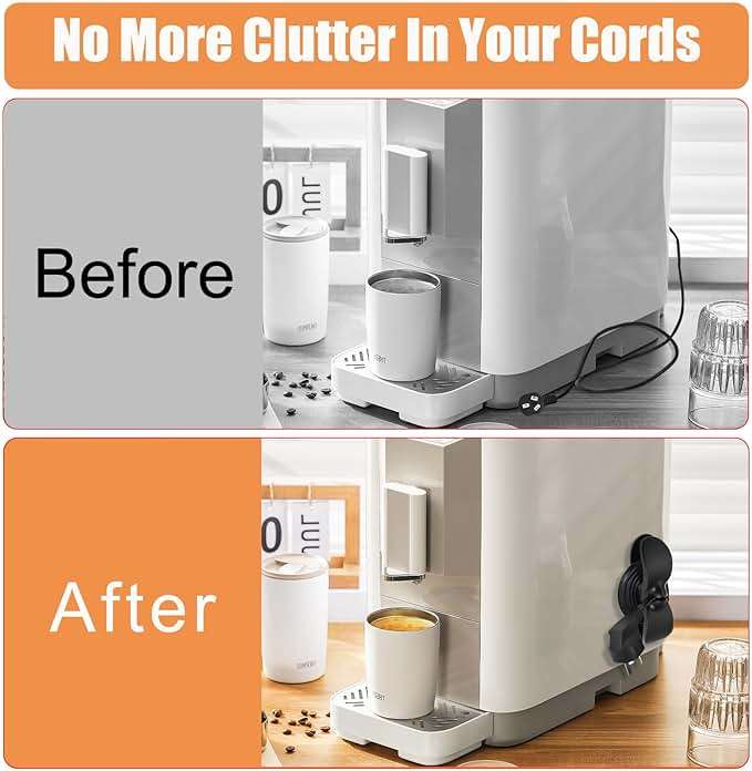 Kitchen Appliance Cord Winder 3 Pack,Cord Organizer Cord Holder Cord Wrapper Appliance Cord Organizer Stick On Tidy Wrap Cable Hider for Coffee Maker Mixer Air Fryer and Pressure Cook - Image 3