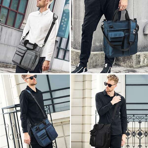 IX INOXTO Mens Messenger Bag Laptop Shoulder Bag Computer Work Office Bag Waterproof Briefcases for Travel Work - Image 5