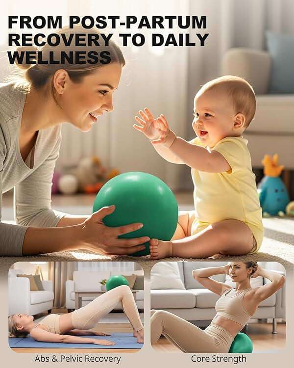 Trideer Exercise Balls Physical Therapy, 9 Inch Pilates Ball Between Knees for Physical Therapy, Mini Exercise Ball - Yoga Ball, Small Workout Balls for Core Strength and Back Support with Guide - Image 2
