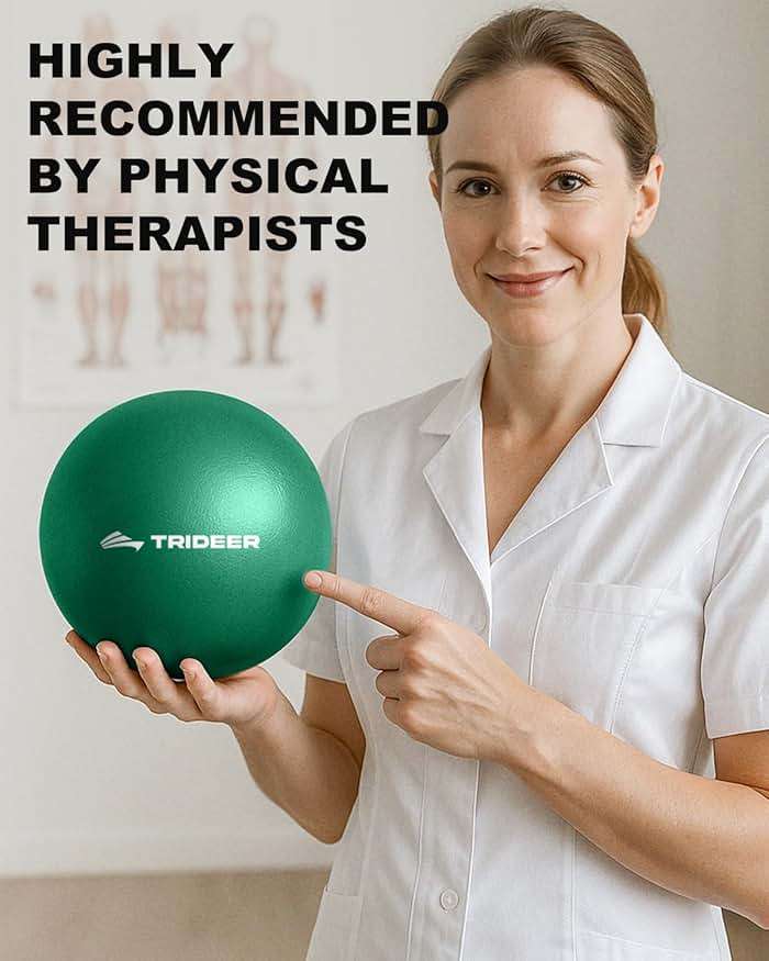 Trideer Exercise Balls Physical Therapy, 9 Inch Pilates Ball Between Knees for Physical Therapy, Mini Exercise Ball - Yoga Ball, Small Workout Balls for Core Strength and Back Support with Guide - Image 3