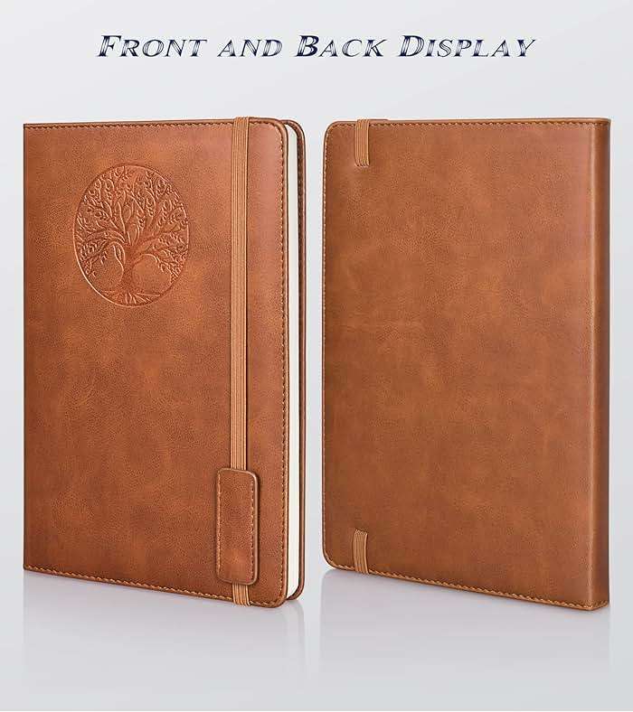 Lined Journal Notebook for Women Men,256 Thick Pages,A5 Hardcover Vintage Leather Journal for Writing,Travel,Business,Work, School,College Ruled Notebooks for Note Taking,Daily Diary 5.7"×8.3" - Image 6