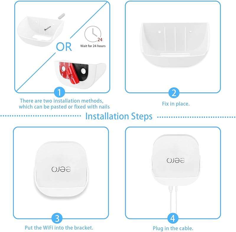 Wall Mount for eero 6 Plus Dual-Band Mesh Wi-Fi 6 (Strongly Adhesive Two-Way Installation, 1 Pack) - Image 5