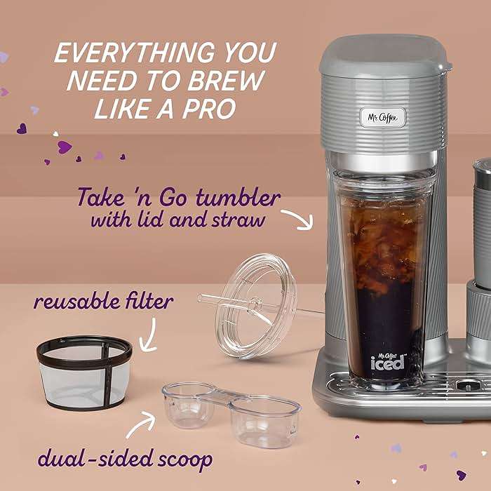 Mr. Coffee 4-in-1 Latte Lux Iced Hot Coffee Maker with Built-In Milk Frother Single-Serve 22 Ounces - Image 6