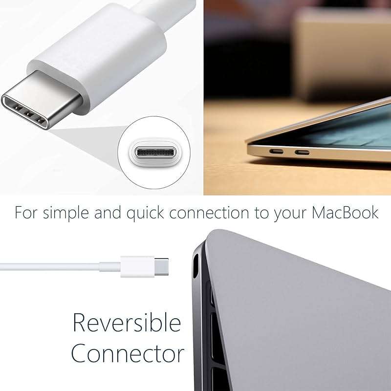 Mac Book Charger - 96W USB C Laptop Fast Charger for MacBook pro & MacBook Air 13, 14, 15, 16 inch, iPad Pro, Samsung, Dell, Tablet, Computer, Usbc Charge Block Include Type C Cable - Image 8
