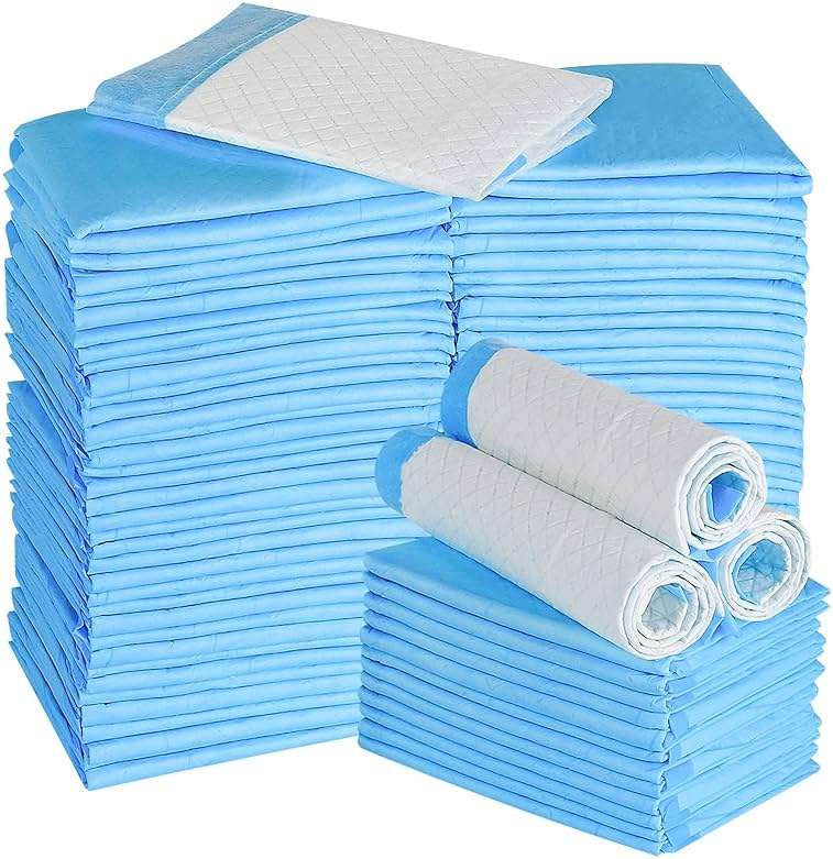 Disposable Puppy Training Pads 100 Count Pee Pads for Dogs, Cats, Rabbits and Guinea Pigs Waterproof Super Absorbent Odour Locking 13” x 18” - Image 1